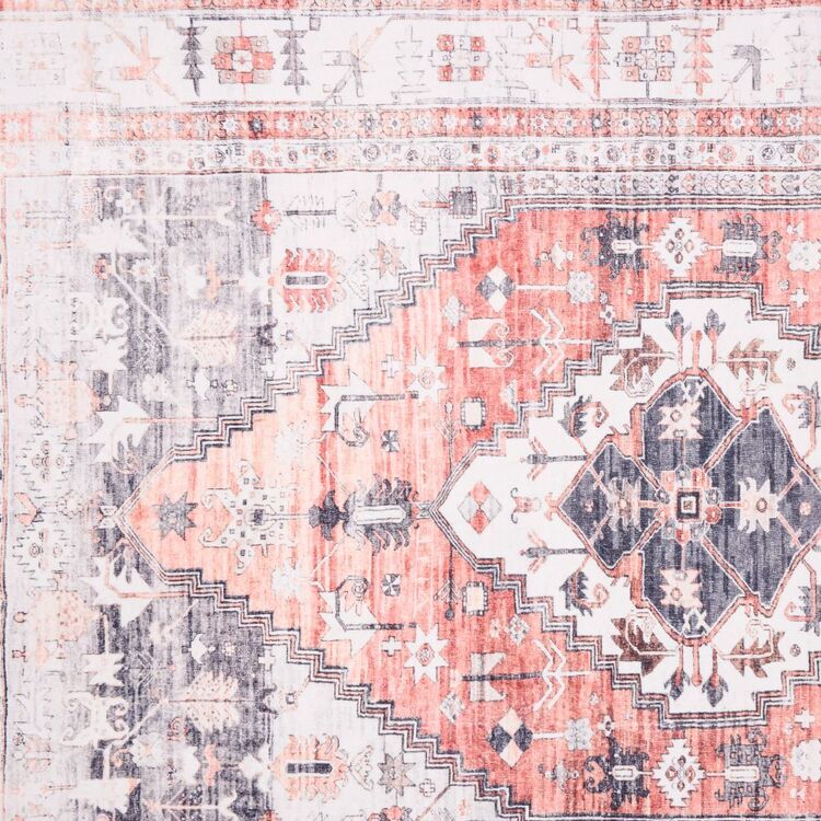 Soren Antique Washable Rug Rust