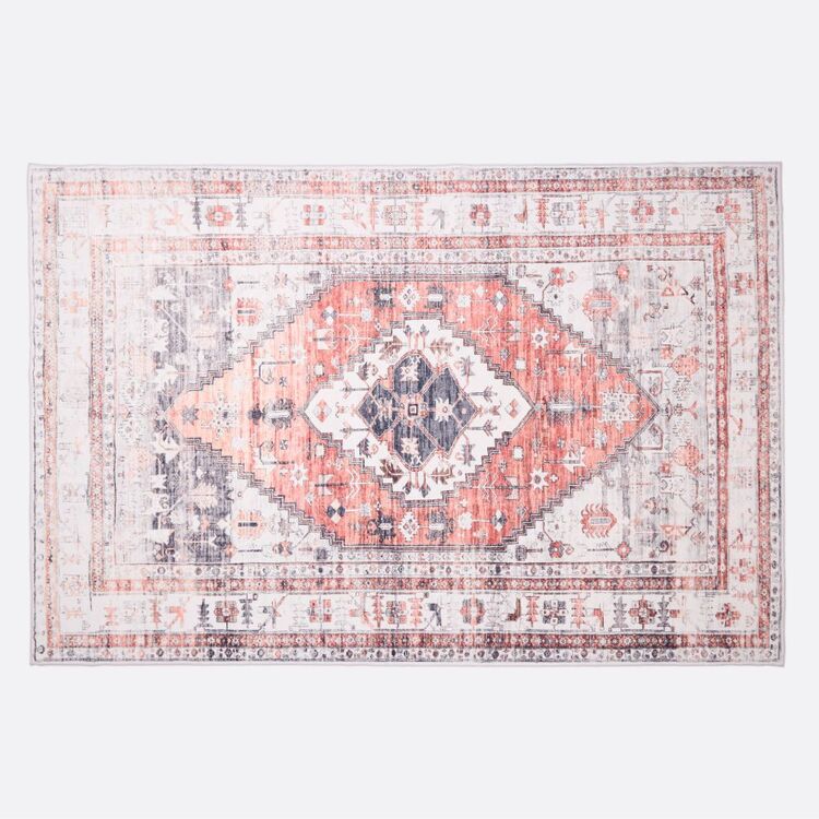 Soren Antique Washable Rug Rust