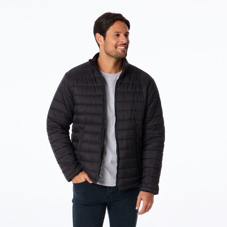 JC Lanyon Men's Long Sleeve Tasman Puffer Jacket Black