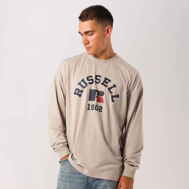 Russell Athletic Men's Perspective Long Sleeve Tee Cream