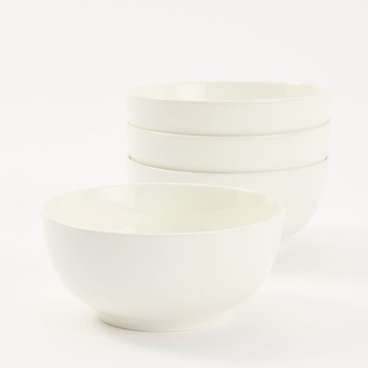 Elysian Nova Casual Cereal Bowl Set White Piece - Main Image