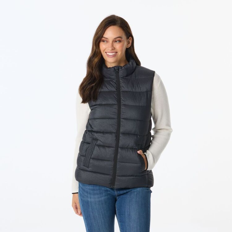 Khoko Collection Women's Puffer Vest Black