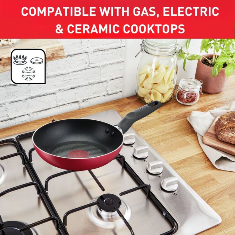 Super Cook Set Tefal Super Cook 6-Piece Non-Stick Cookware Set Red | Harris Scarfe