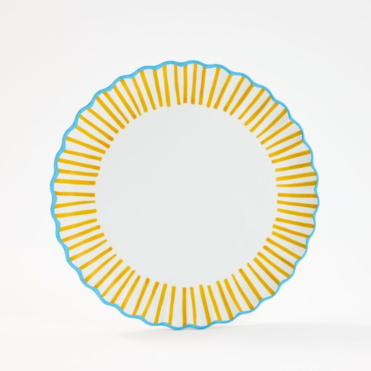 Chyka Home Scallop Edge Dinner Plate Multicoloured Dinner Plate