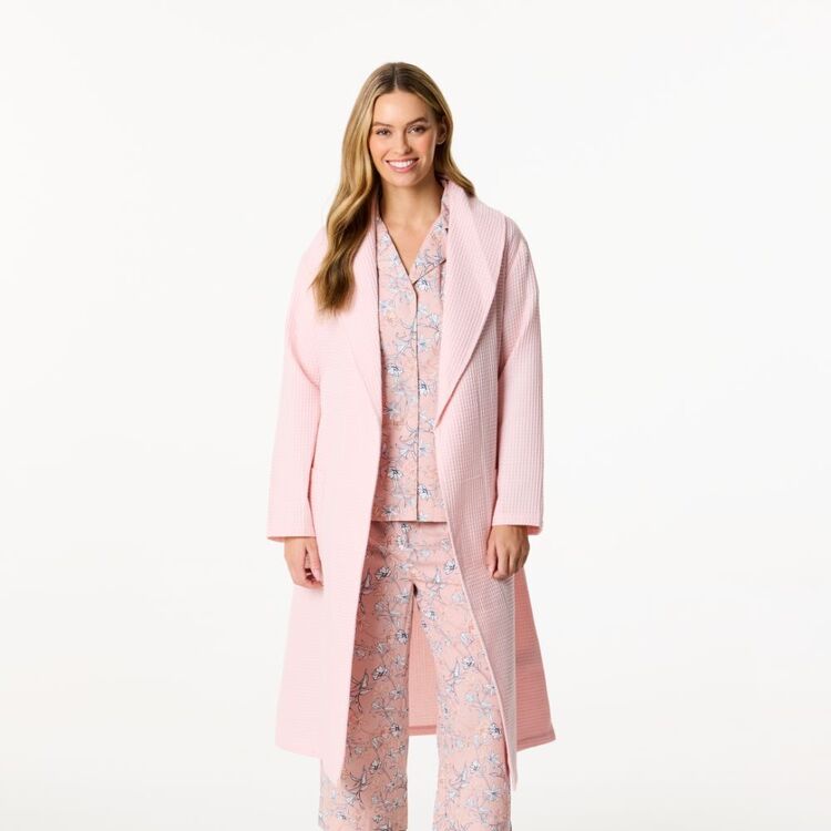 Sash & Rose Women's Waffle Gown Pink Sash & Rose Women's Waffle Gown Pink