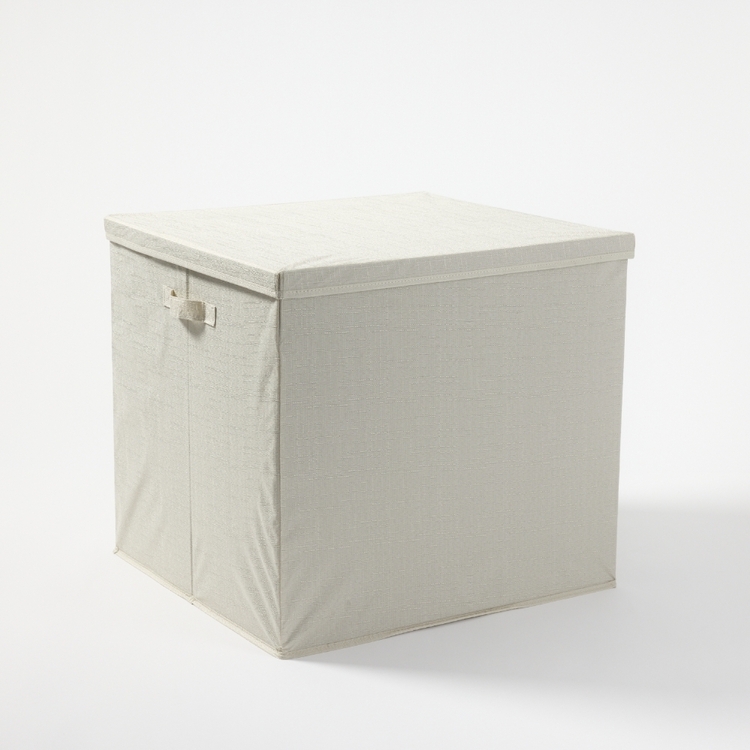 Soren Linen Look Foldable Storage Box Natural