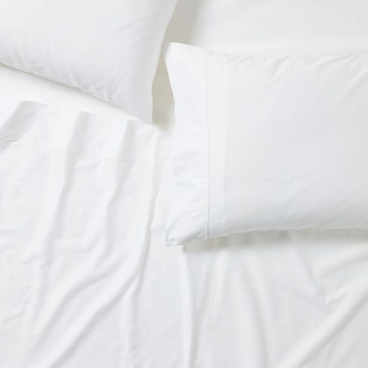 Scarfe Gainsborough 500 Thread Count Cotton Sheet Set White Queen | Harris Scarfe