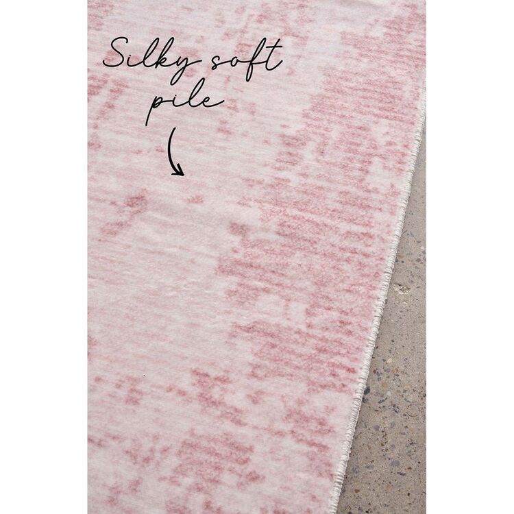 Washable Pink Rug Rug Culture Revive Muse Machine Washable Rug Pink | Harris Scarfe