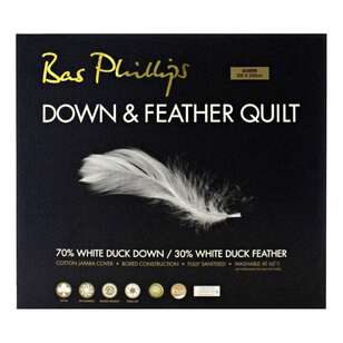 Bas Phillips 70/30 Duck Down Feather Quilt King Bed