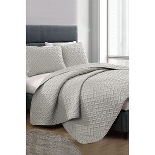 Ramesses Chic Embossed 3 Piece Comforter Set Silver
