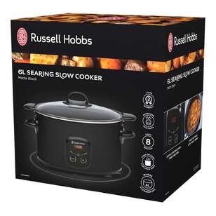 Russell Hobbs 6L Searing Slow Cooker Matte Black RHSC650BLK