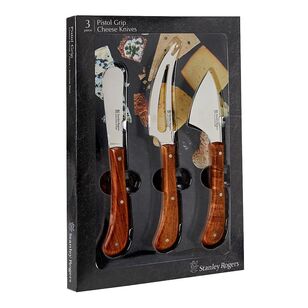 Stanley Rogers Pistol Grip Acacia 3-Piece Cheese Set