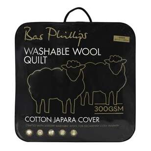 Bas Phillips 300 GSM Washable Wool Quilt King Bed