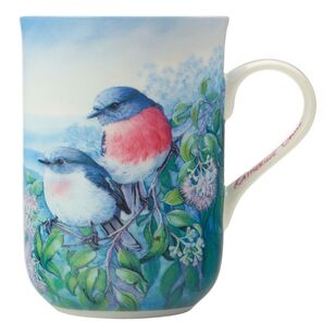Maxwell & Williams Birds of Australia Katherine Castles 10 Year Anniversary 300 ml Mug Rose Robin