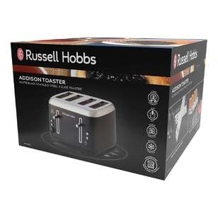 Russell Hobbs Addison 4 Slice Toaster Matte Black RHT514BLK