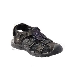 Slatters Men's Barrier Caged Sandal With Cleated Outsole Black