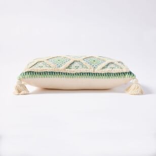 Chyka Home Gypsy Tufted Cushion Green 35 x 50 cm