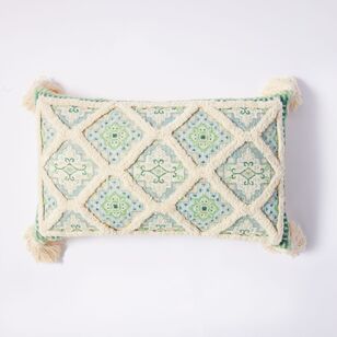 Chyka Home Gypsy Tufted Cushion Green 35 x 50 cm