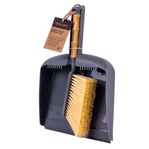 Clevinger Eco Cleaning Dustpan & Brush Set Black