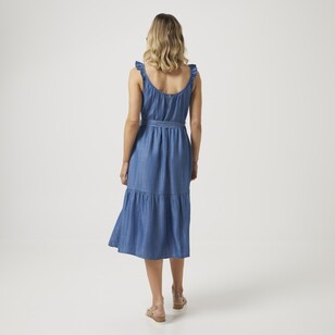 Khoko Collection Women's TENCEL™ Tiered Dress Mid Wash