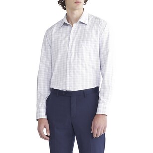 Van Heusen Men's Classic Large Check Long Sleeve Shirt Blue
