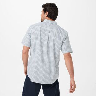 JC Lanyon Men's Howitt Easycare Short Sleeve Check Shirt White & Green