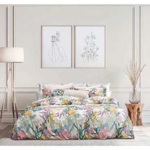 Odyssey Living Palm Springs Cottong Quilt Cover Set Multicoloured Print