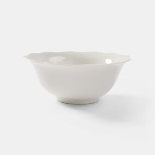 Chyka Home 16.5 cm Hydrangea Cereal Bowl White