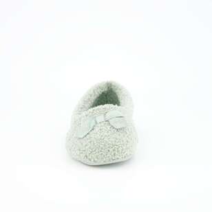 Grosby Women's Snuggly Slipper with Bow Sage
