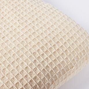 Bas Phillips Waffle Cotton Blanket Natural Queen / King