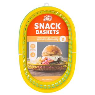 Soren 27 x 18 cm Oval Snack Basket 3 Pack