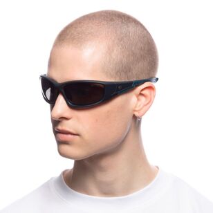Solarized Men's Action Wrap Sunglasses Ice Blue & Smoke