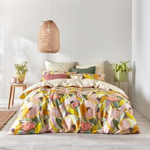 Kas Delia Cotton Sateen Quilt Cover Set Multicoloured Print