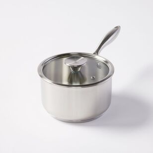 Smith + Nobel 16 cm Cook Stainless Steel Saucepan with Glass Lid