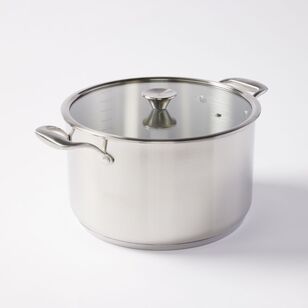 Smith + Nobel 28 cm Cook Stainless Steel Stockpot with Glass Lid