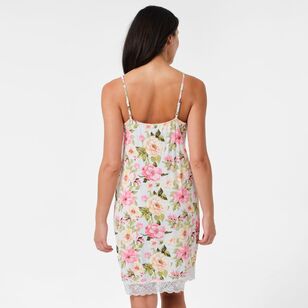 Sash & Rose Women's Lace Bamboo Chemise Floral