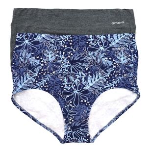 Ambra Women's Smooth Lines Print Full Brief 2 Pack Print