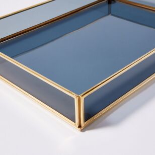 Soren Glass & Brass Gold Tray Gold