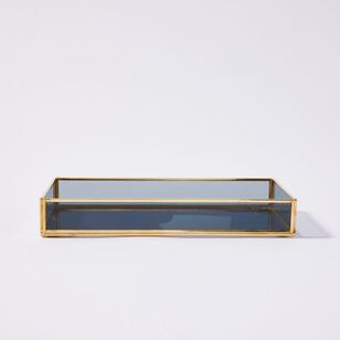 Soren Glass & Brass Gold Tray Gold