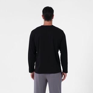 Nic Morris Men's Cotton Rich Long Sleeve Thermal Top Black