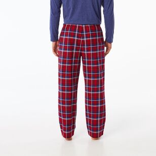 Nic Morris Men's Long Flannelette Pant Red Check
