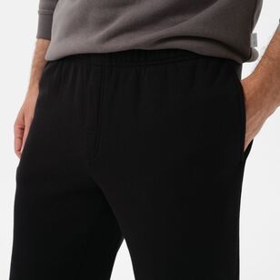 JC Lanyon Essentials Men's Oxley Plain Fleece Trackpant Black
