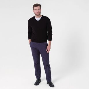 JC Lanyon Essentials Men's Mardon V Neck Soft Touch Knit Black