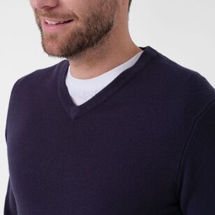 JC Lanyon Essentials Men's Mardon V Neck Soft Touch Knit Navy