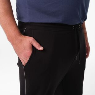 West Cape Classic Men's Gilroy Cotton Rich Trackpant with Piping Black & Grey