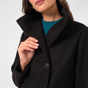 Khoko Smart Women's Cocoon Coat Black