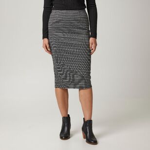 Khoko Smart Women's Check Pencil Skirt Check