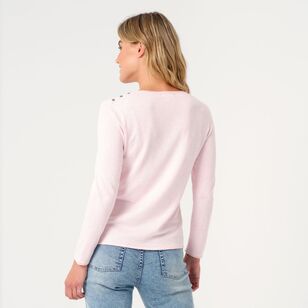 Khoko Collection Women's Marle Knit Pink Marle