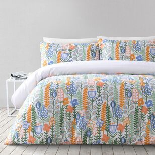 Soren Gardenia Cotton Quilt Cover Set Multicoloured