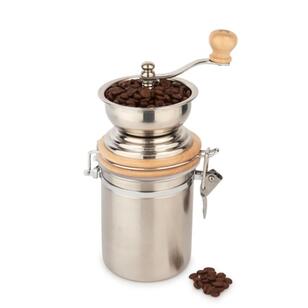La Cafetiere Stainless Steel Hand Coffee Grinder with Storage